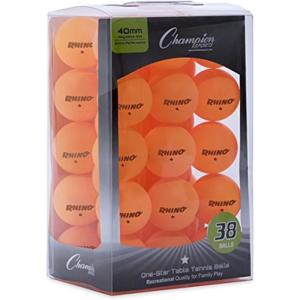 Champion Sports Ping Pong Balls 40mm – Durable ABS Plastic Table Tennis Balls for Practice, Training, Games, Recreational Play – Multiple Pack Sizes and Colors(Orange)