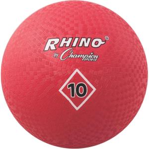 Champion Sports Playground Ball – High-Bounce 2-Ply Construction, Durable Red Ball for Throwing, Catching & Kicking – Multiple Sizes (5″, 6″, 7″, 10″, 13″, 16″)(10 Inch)