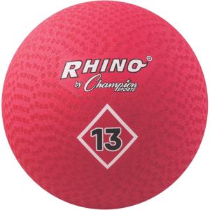 Champion Sports Playground Ball – High-Bounce 2-Ply Construction, Durable Red Ball for Throwing, Catching & Kicking – Multiple Sizes (5″, 6″, 7″, 10″, 13″, 16″)(13″ Diameter)