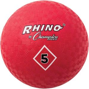 Champion Sports Playground Ball – High-Bounce 2-Ply Construction, Durable Red Ball for Throwing, Catching & Kicking – Multiple Sizes (5″, 6″, 7″, 10″, 13″, 16″)(5″ Diameter)