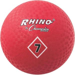 Champion Sports Playground Ball – High-Bounce 2-Ply Construction, Durable Red Ball for Throwing, Catching & Kicking – Multiple Sizes (5″, 6″, 7″, 10″, 13″, 16″)(7″ Diameter)