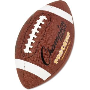 Champion Sports Pro & Composite Series Footballs – Water-Resistant Composite, Indoor/Outdoor, Official–Pee Wee Sizes(Intermediate Size)