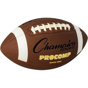 Champion Sports Pro & Composite Series Footballs – Water-Resistant Composite, Indoor/Outdoor, Official–Pee Wee Sizes(Junior Size)