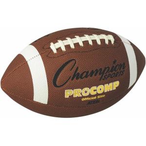 Champion Sports Pro & Composite Series Footballs – Water-Resistant Composite, Indoor/Outdoor, Official–Pee Wee Sizes(Official Size)