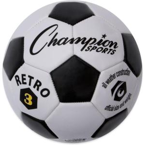 Champion Sports Retro Soccer Ball(Black/White)