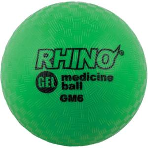 Champion Sports Rhino Gel Filled Medicine Ball – Durable, Soft Grip Weighted Ball for Strength, Cardio, & Rebounder Training – Multiple Weights for Home Gym & Fitness(7 LB Medicine Ball (Green))