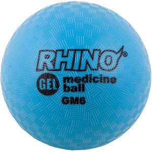 Champion Sports Rhino Gel Filled Medicine Ball – Durable, Soft Grip Weighted Ball for Strength, Cardio, & Rebounder Training – Multiple Weights for Home Gym & Fitness(4 Lb Medicine Ball (Blue))