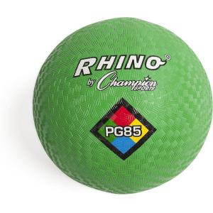 Champion Sports Rhino Playground Balls 8.5″D – Two Ply, Nylon Wound, GREEN