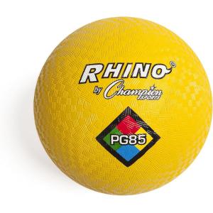 Champion Sports Rhino Playground Balls 8.5″D – Two Ply, Nylon Wound, YELLOW
