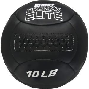Champion Sports Rhino Promax Elite Slam Ball – Soft Shell, Non-Slip Grip, Multiple Weights Available, 14” Diameter, for Weightlifting, Plyometrics, Cross Training & Home Gym Fitness(Promax Elite)