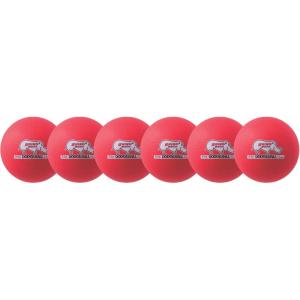 Champion Sports® Rhino Skin® Low Bounce Dodgeball Sets & Singles for Playground, PE, Backyard & League Games – Team Sports Equipment for Youth & Adults(Neon Red)