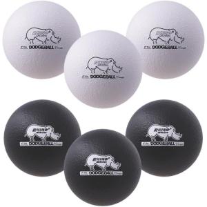 Champion Sports® Rhino Skin® Low Bounce Dodgeball Sets & Singles for Playground, PE, Backyard & League Games – Team Sports Equipment for Youth & Adults(Black & White)