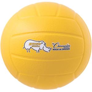 Champion Sports Rhino Skin Molded Foam Volleyball, Yellow, 8″ Diameter