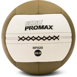 Champion Sports Rhino Slam Ball, 4-30 lb. Non-Slip Grip, Weightlifting, Crossfit, Home Gym, Fitness, 14″ Diameter Balls, Optional Storage Rack/Tree Sold Separately(20 LBS)