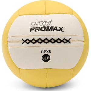 Champion Sports Rhino Slam Ball, 4-30 lb. Non-Slip Grip, Weightlifting, Crossfit, Home Gym, Fitness, 14″ Diameter Balls, Optional Storage Rack/Tree Sold Separately(8 LBS)