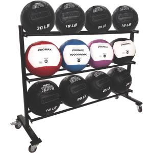 Champion Sports Rhino Slam Ball, 4-30 lb. Non-Slip Grip, Weightlifting, Crossfit, Home Gym, Fitness, 14″ Diameter Balls, Optional Storage Rack/Tree Sold Separately(Three Tier Storage Rack)