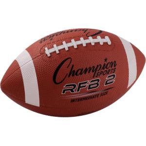 Champion Sports Rubber Football – Durable All-Weather Football with Enhanced Grip – Backyard Play & Training – Pee Wee to Official Sizes(Intermediate Size)