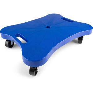 Champion Sports Scooter Board – Choice of Handles or No Handles, Durable Plastic Scooters for Youth Gym & PE Class, Indoor & Outdoor Play, Non-Marring Wheels, Multiple Sizes & Colors(Blue)