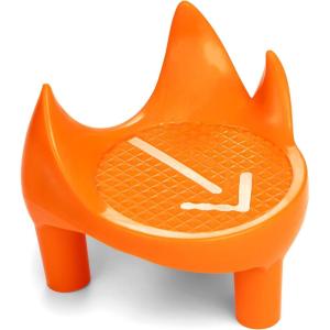 Champion Sports Sidewinder Football Kicking Tee – 2” Double Rubber Construction – High Visibility Orange, Extra Elevation