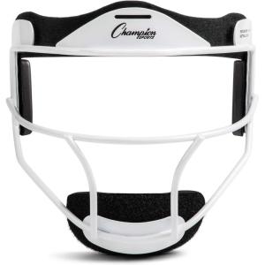 Champion Sports Steel Softball Face Mask – Durable Fielder’s Mask for Youth & Adults, Protective Headgear for Indoor & Outdoor Play, Multiple Colors Available(White)