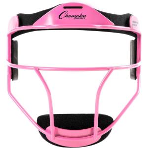 Champion Sports Steel Softball Face Mask – Durable Fielder’s Mask for Youth & Adults, Protective Headgear for Indoor & Outdoor Play, Multiple Colors Available(Pink)