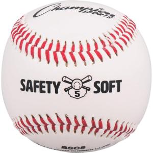 Champion Sports Syntex Leather Cover Official Size and Weight Soft Compression Baseballs – Polyurethane Center – Pack of 12 – Level 5 (Ages 10+)