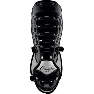Champion Sports Universal 7.5″ L Adjustable Batters Shin Guard (Set of 1) – Wrap Around Padding and Ankle/Foot Protector – Quick Release Buckles – Ages: Youth to Adult