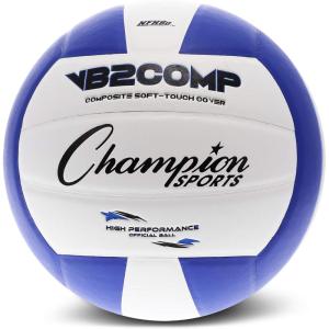 Champion Sports VB Official Composite Synthetic Leather Game Volleyball – Multiple Colors(Blue/White)