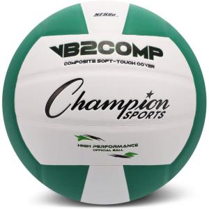 Champion Sports VB Official Composite Synthetic Leather Game Volleyball – Multiple Colors(Green/White)