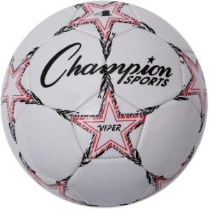 Champion Sports Viper Soccer Ball – Sizes 3, 4, 5 – Soft Touch TPU Cover, Durable Butyl Bladder, Youth & Adult Training Ball for Indoor & Outdoor Play, Multi-Color Design(Size 4)