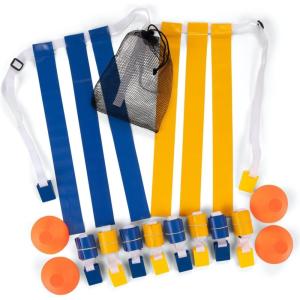 Champion Sports unisex-adult Quick Release Triple Flag Football Set(Multiple Colors)