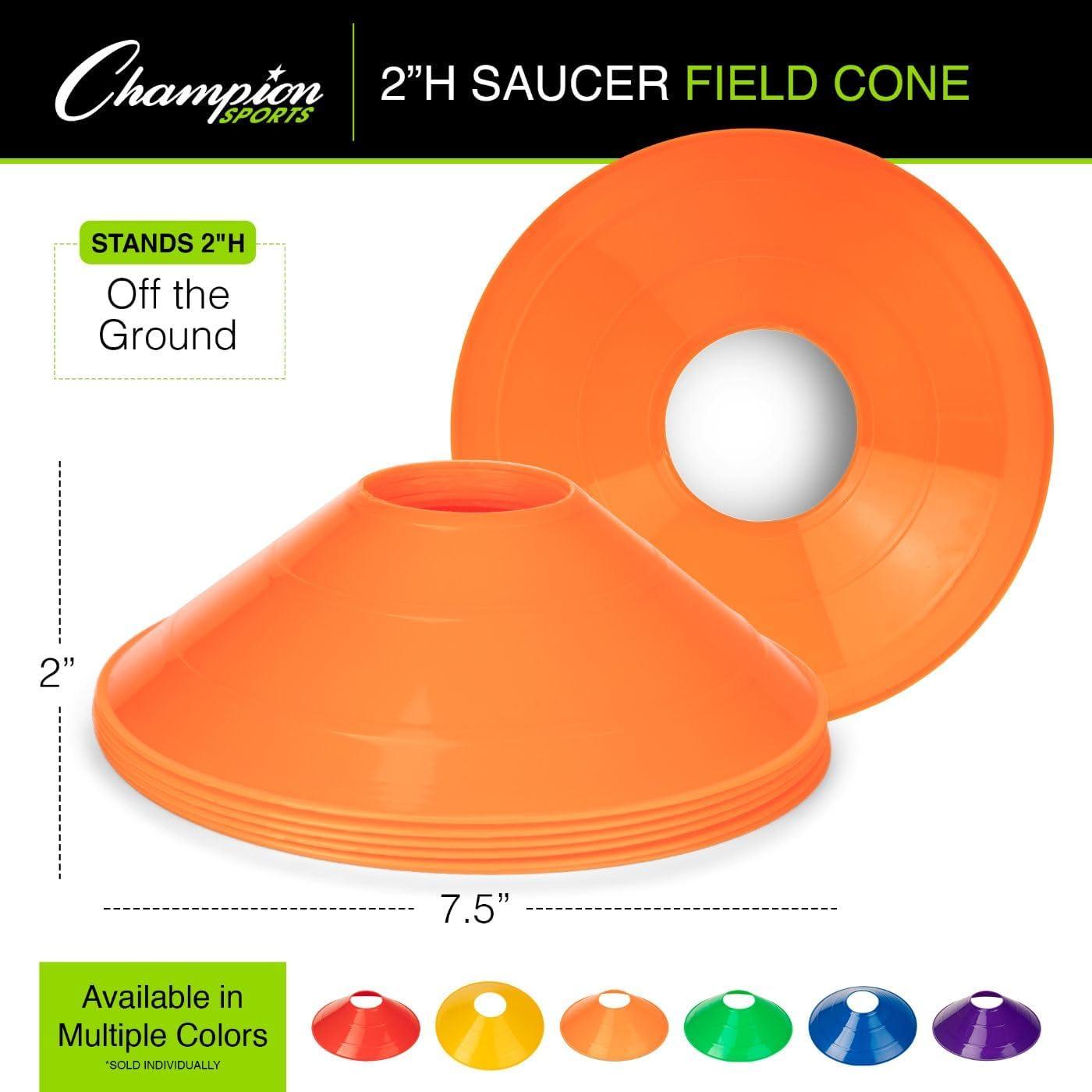 image:imageChampion Sports 75 Diameter Flexible Saucer Field Cone for Athletics and Social Distancing Assorted Color Set of 48