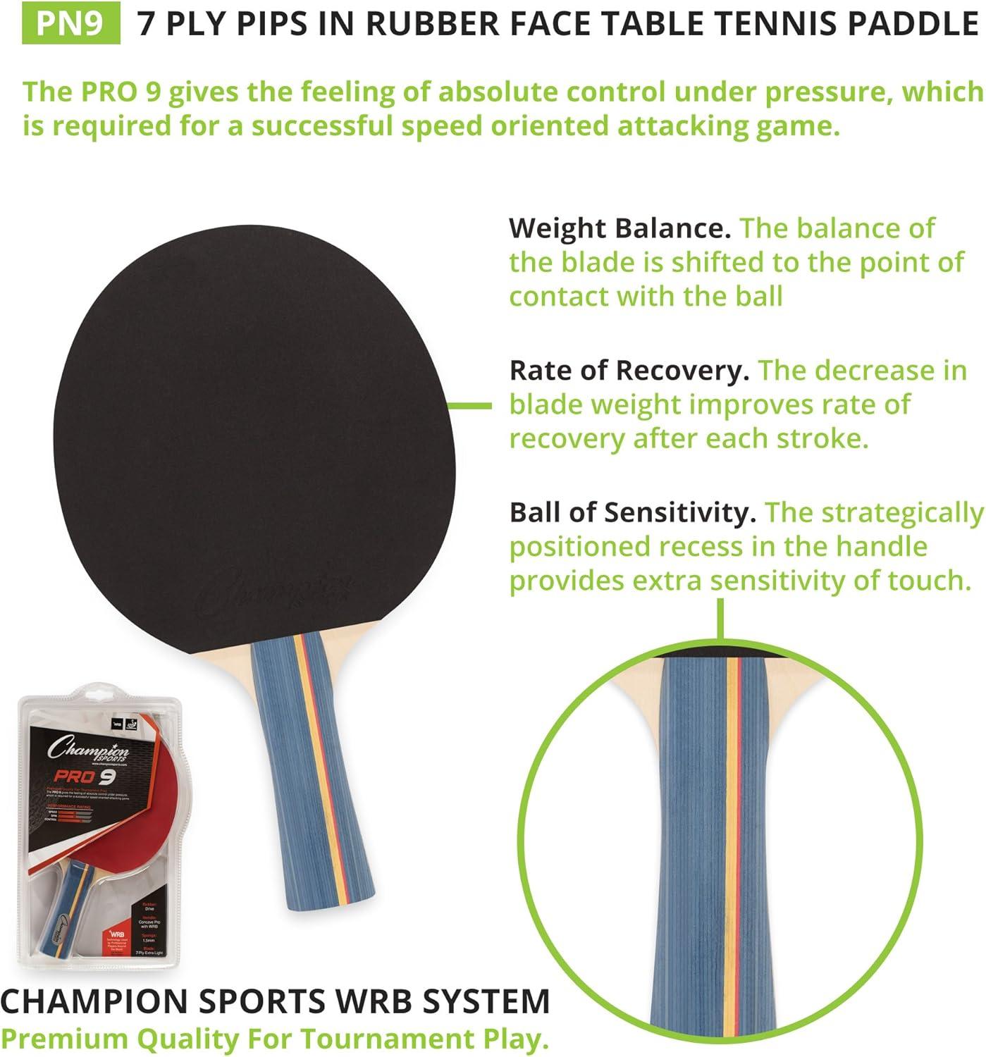 image:imageChampion Sports PN9 Table Tennis Paddle