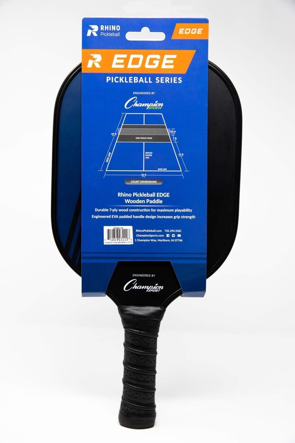 image:imageChampion Sports Rhino Pickleball Paddles Indoor or Outdoor Pickleball Paddles in Wood Aluminum Fiberglass Graphite Multiple StylesRhino Edge Wood