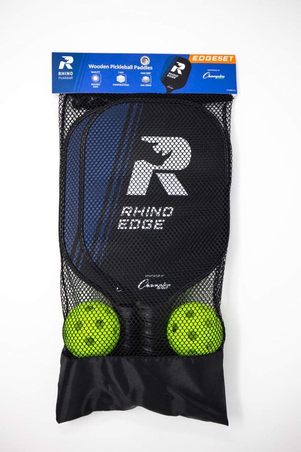 image:imageChampion Sports Rhino Pickleball Paddles Indoor or Outdoor Pickleball Paddles in Wood Aluminum Fiberglass Graphite Multiple StylesRhino Edge Wood