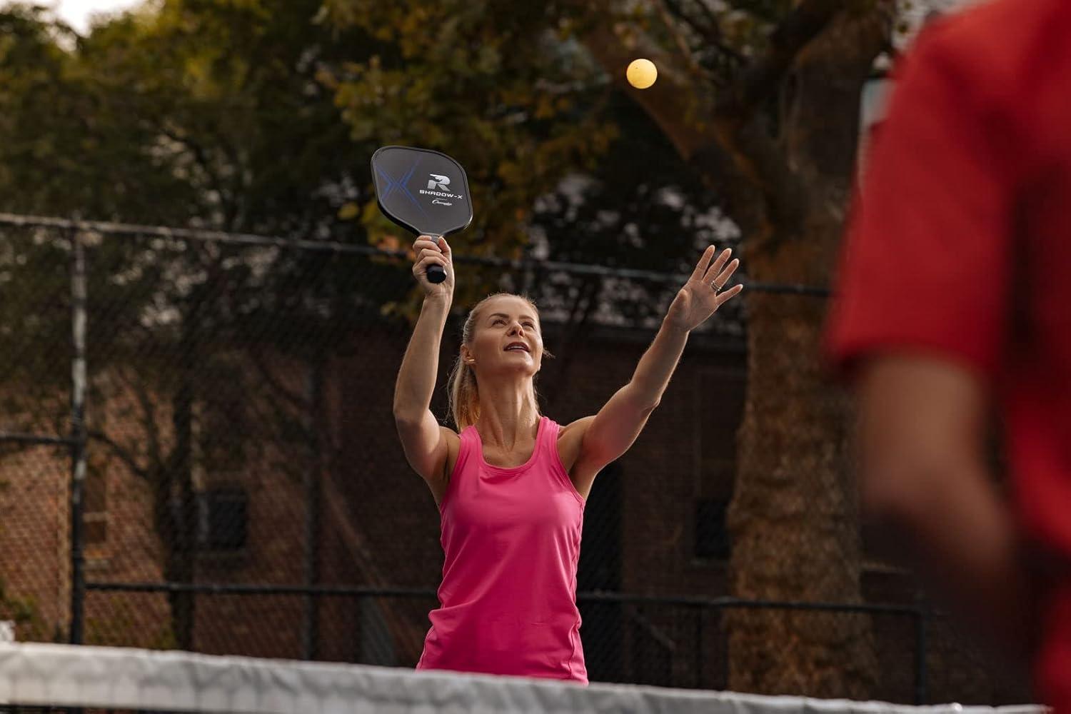 image:imageChampion Sports Rhino Pickleball Paddles Indoor or Outdoor Pickleball Paddles in Wood Aluminum Fiberglass Graphite Multiple StylesRhino ShadowX Fiberglass