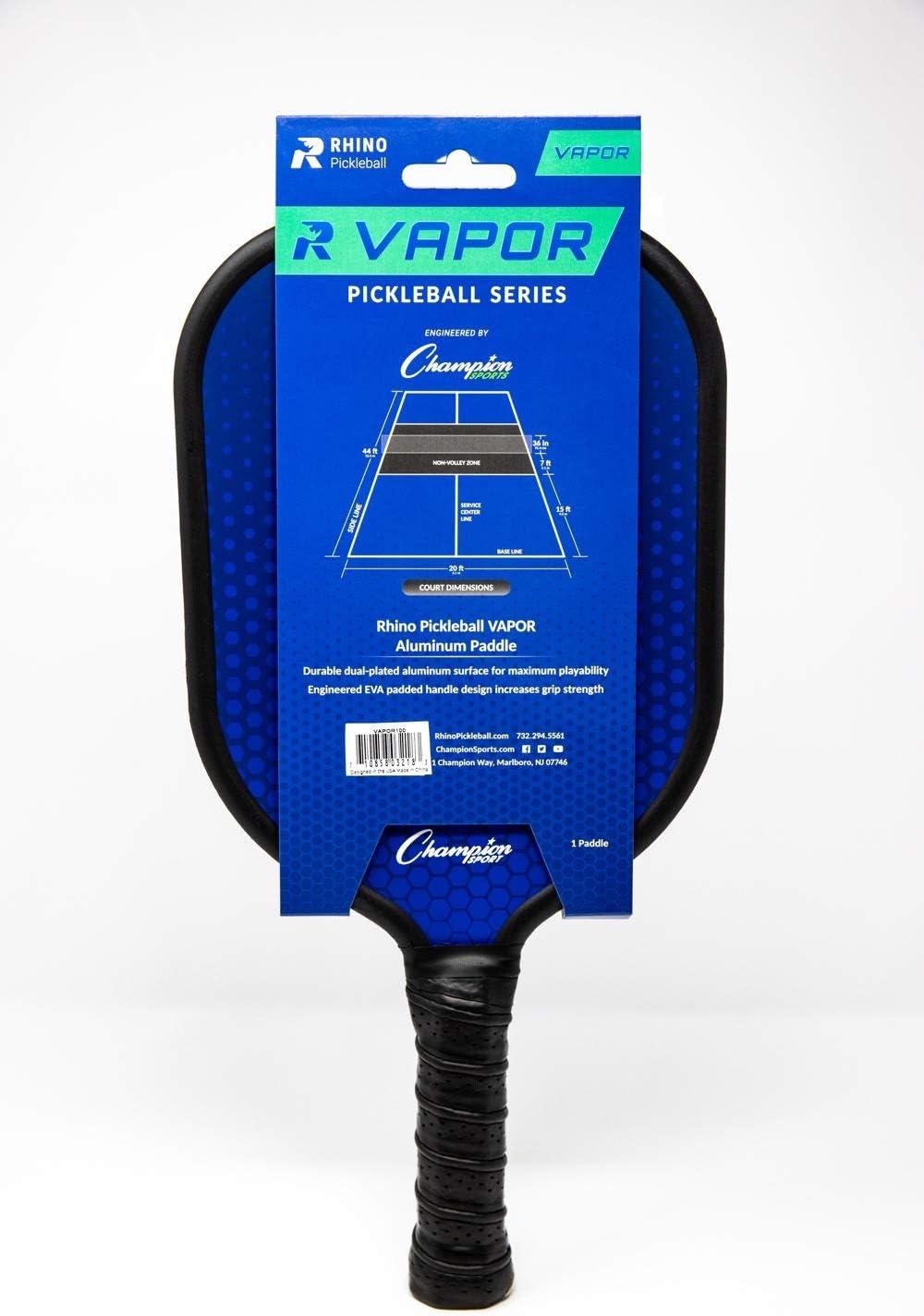 image:imageChampion Sports Rhino Pickleball Paddles Indoor or Outdoor Pickleball Paddles in Wood Aluminum Fiberglass Graphite Multiple StylesRhino Vapor Aluminum