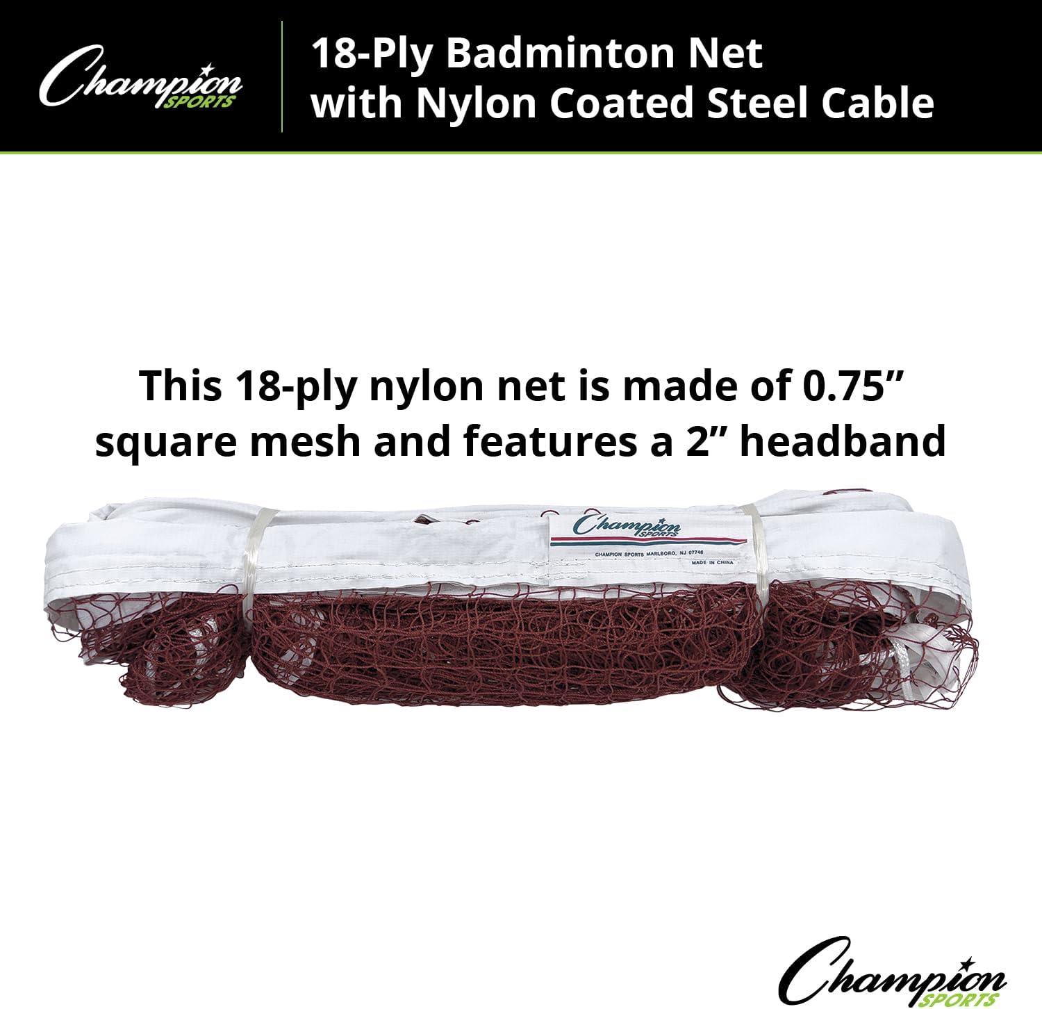 image:imageChampion Sports12Ply Badminton NetMaroon