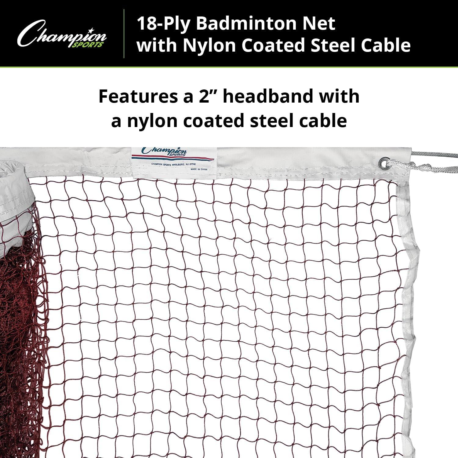 image:imageChampion Sports12Ply Badminton NetMaroon