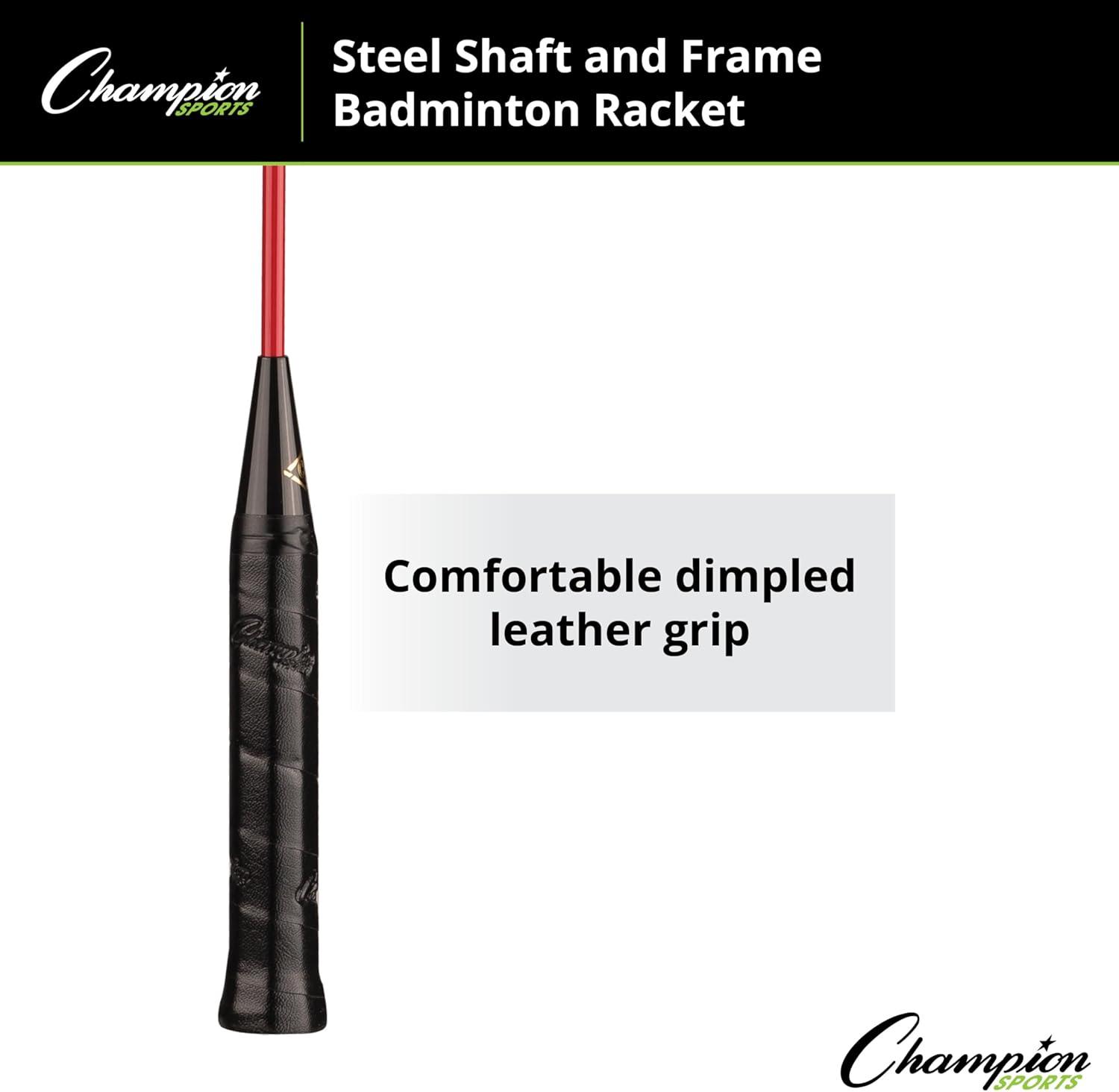 image:imageChampion SportsSteel ShaftFrame Badminton RacketRed