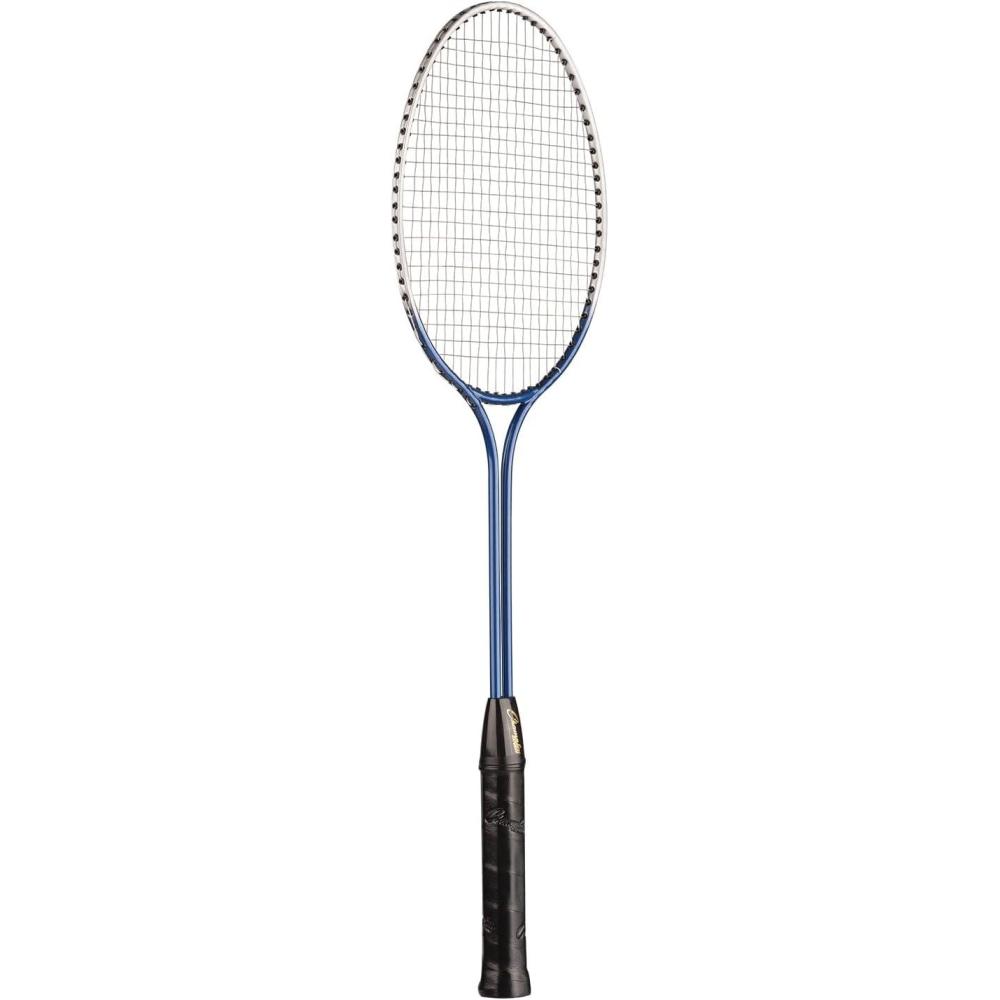image:imageChampion Sports 24 Twin Shaft Badminton Racket with Braided Nylon Strings Single Racket SilverBlue For Beginners