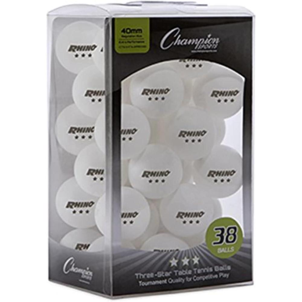 image:imageChampion Sports 3 Star Table Tennis Ball Pack Tournament Grade Equipment 38 Balls White Ping Pong Balls 40mm Seamless Design CTTA and ITTA ApprovedBox of 38 White