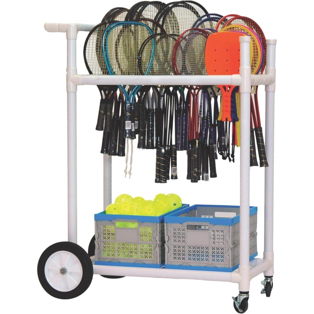 image:imageChampion Sports ATRCT Heavy Duty ABS RacketBallCart 325 x 19 x 35Inch White