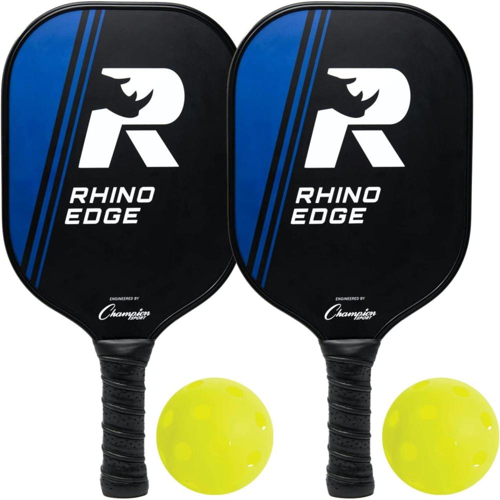 image:imageChampion Sports Rhino Pickleball Paddles Indoor or Outdoor Pickleball Paddles in Wood Aluminum Fiberglass Graphite Multiple StylesRhino Edge Wood
