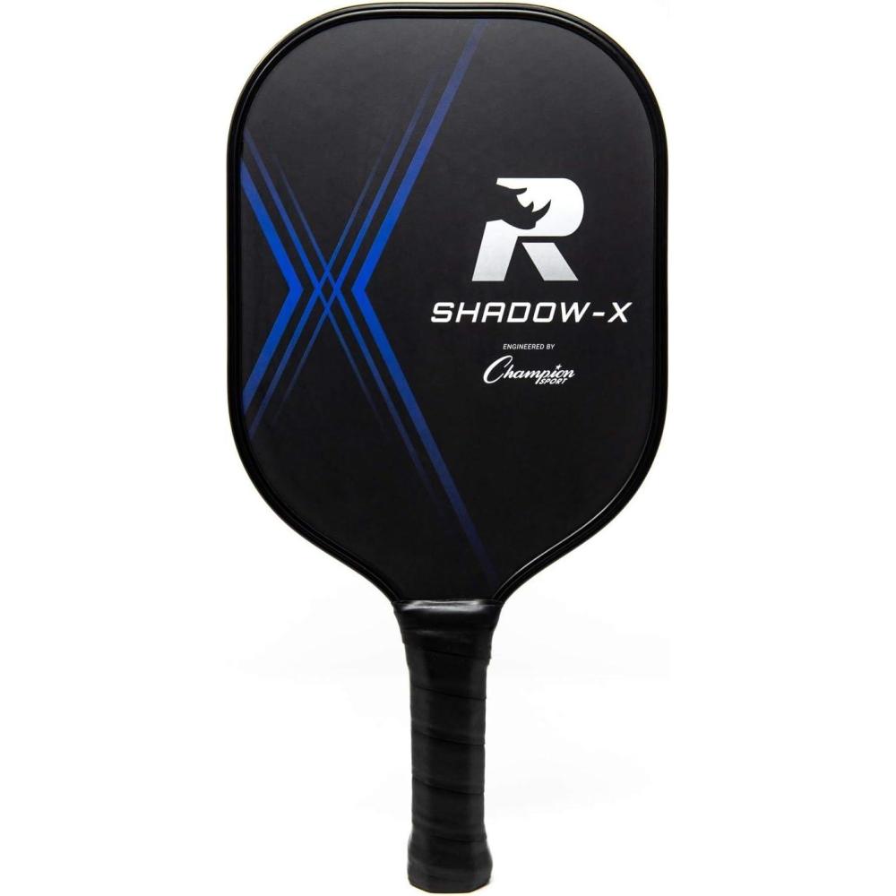 image:imageChampion Sports Rhino Pickleball Paddles Indoor or Outdoor Pickleball Paddles in Wood Aluminum Fiberglass Graphite Multiple StylesRhino ShadowX Fiberglass