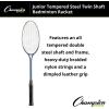 Champion Sports 24″ Twin Shaft Badminton Racket with Braided Nylon Strings (Single Racket) – Silver/Blue – For Beginners