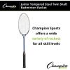 Champion Sports 24″ Twin Shaft Badminton Racket with Braided Nylon Strings (Single Racket) – Silver/Blue – For Beginners
