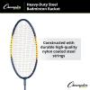 Champion Sports 26″ Steel Single Shaft Badminton Racket with Nylon Coated Steel Strings (Single Racket) – Blue/Yellow – for All Skill Levels