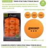 Champion Sports 3 Star Table Tennis Ball Pack – Tournament Size, Orange, Box of 38, 40mm Seamless, CTTA & ITTA Approved