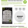 Champion Sports 3 Star Table Tennis Ball Pack, Tournament Grade Equipment, 38 Balls, White Ping Pong Balls, 40mm Seamless Design, CTTA and ITTA Approved(Box of 38 (White))